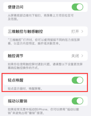 阿城苹果授权维修站分享iPhone轻点无法唤醒怎么办 